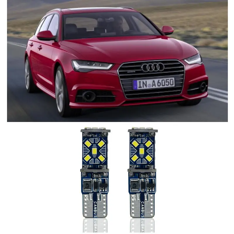 Лучший парковка светильник лампочка для Audi A6 4A C4 4B2 C5 4F2 C6 4G2 C7 4GC Allroad 4GH 4GJ автомобиля светодиодная лампа светильник 12v 2 шт./лот
