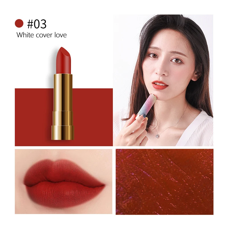 

MISS BEAUTY Tarry Velvet Matte Lipstick Moisturizing Lip Stick Makeup Silver Nude Long Lasting High Pigmented Lip Makeup TSLM1