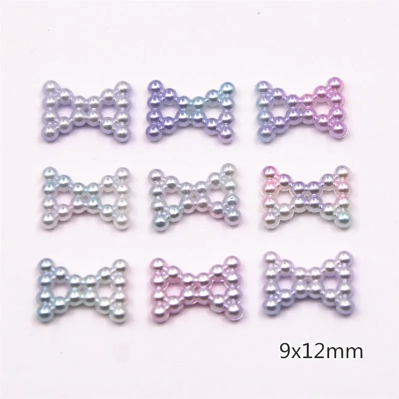 

100pcs/lot multicolor Heart/Star/Bow/Bowknot Pearl Beads ABS Resin Flatback Simulated pearl Beads Jewelry DIY Accessories