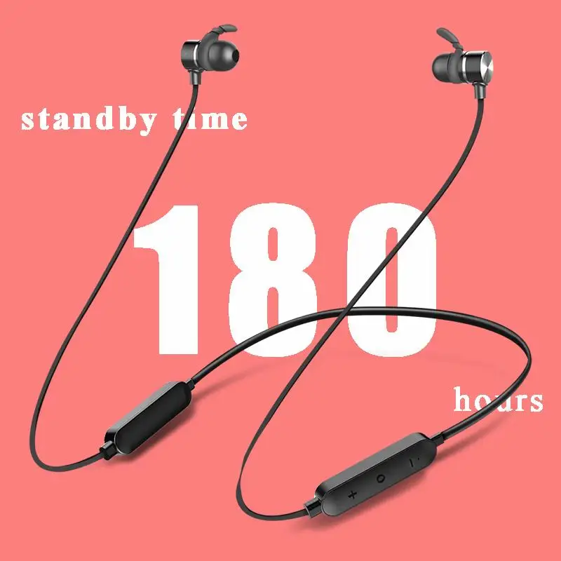 Беспроводные магнитные Bluetooth наушники H8 3D стерео бас музыка с шейным ободом