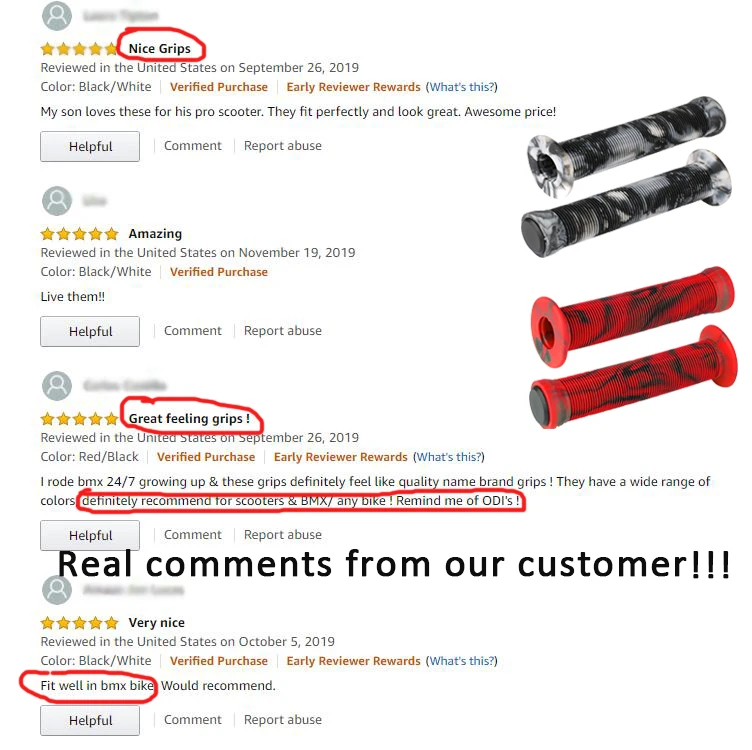 Самокат Pro трюковые ручки и для BMX велосипедов скутера 145 мм мягкие с длинной шеей