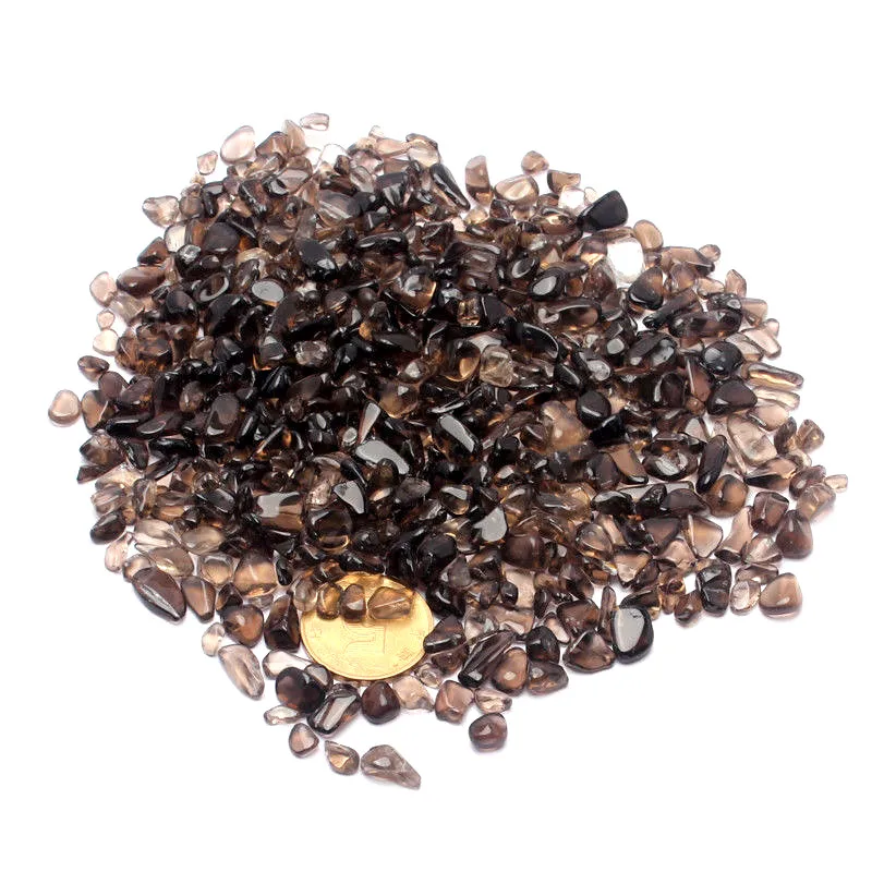 Красивый натуральный кристалл дымчатого кварца камень реики целебный сад