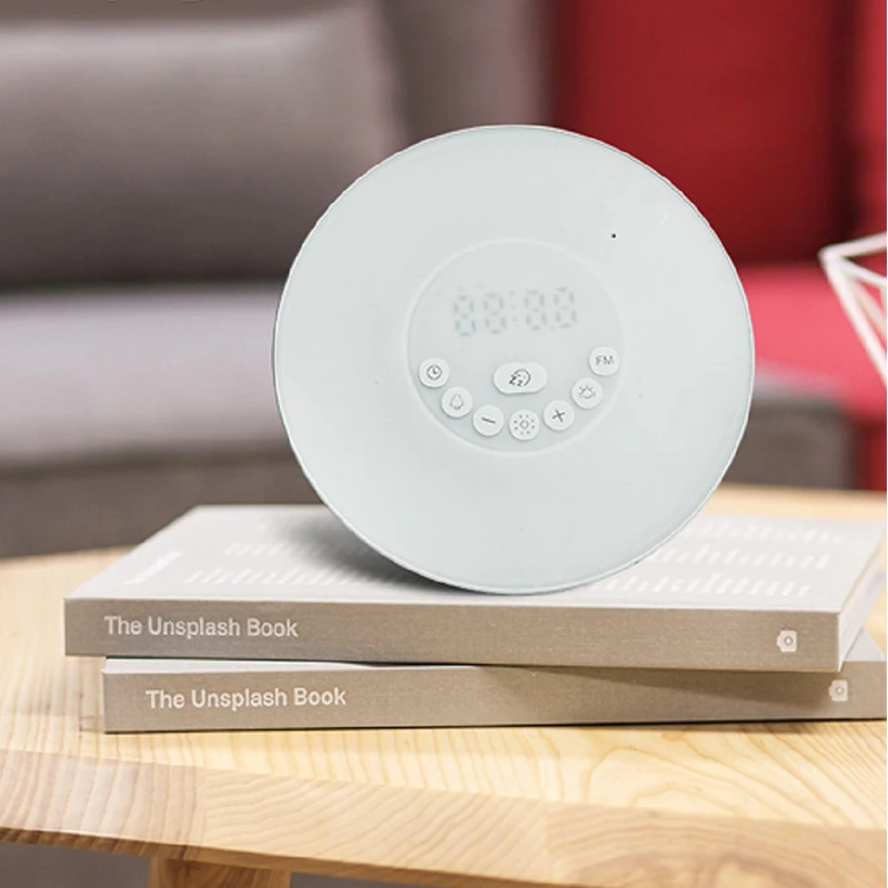 

Wake Up Light Alarm Clock Sunrise/Sunset Simulation Luminous Digital Clock with FM Radio Night Light Touch Control Table Clocks