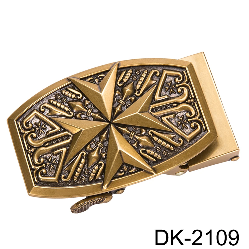 DK-2109 Известный бренд, новые автоматические пряжки для ремней для мужчин, пояс с трещоткой, пряжка для ремня без ремня, подходит для 3,5 см, кожаный ремень с пряжкой - Цвет: DK-2109