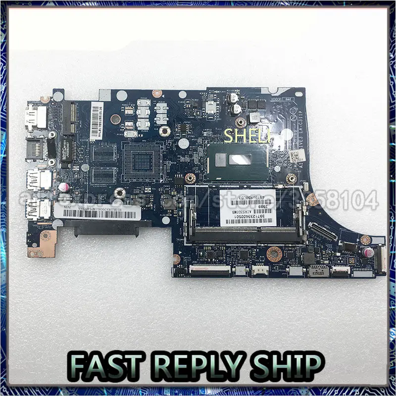 

SHELI FOR LENOVO 5B20K839691 Mainboard AIVS3 AIVE3 LA-C311P Fit U31-70 i3-5010U DDR3L Laptop Motherboard