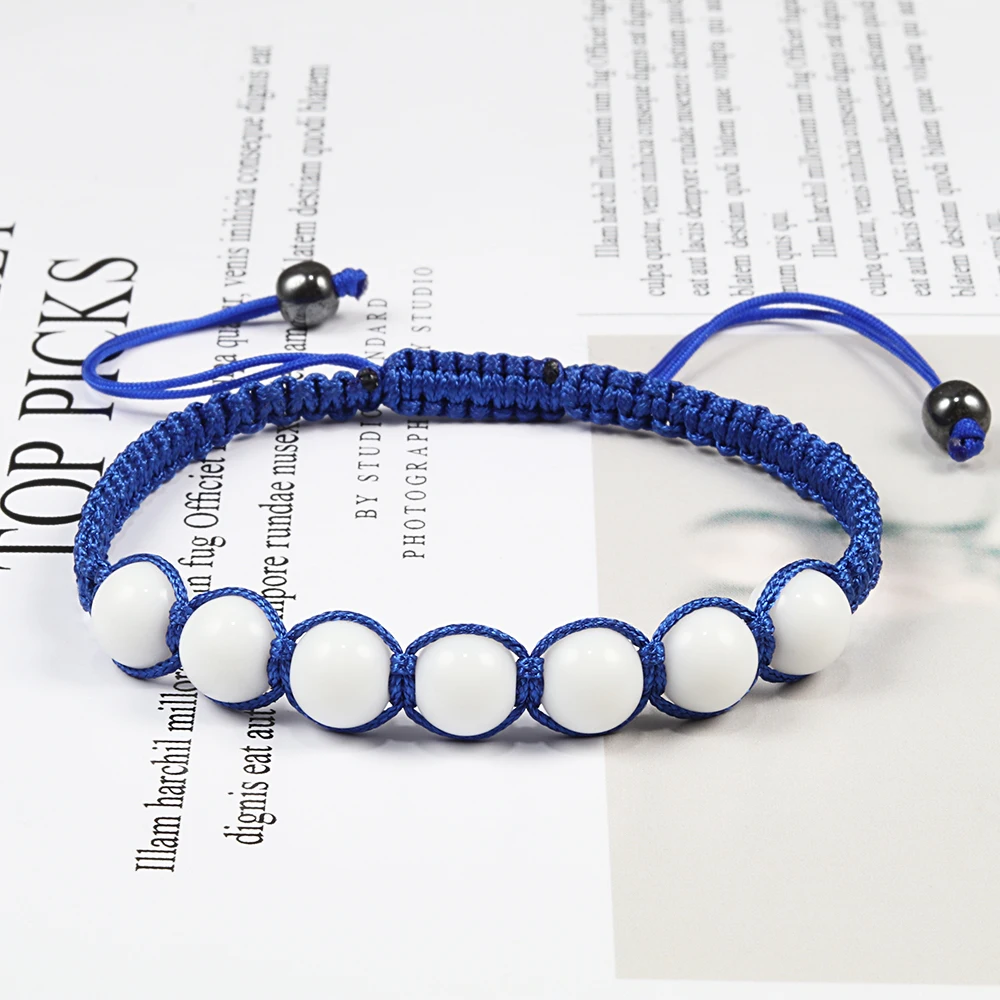 Lucky для женщин и мужчин пара браслетов красная струна белый натуральный камень