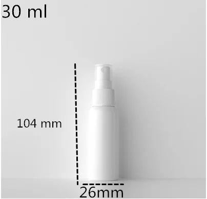 30 ml white bottes 50 шт./лот 10 20 30 50 60 100 мл Белый пластик спрей парфюмерные бутылочки пустые косметические контейнеры вода тонер банк - Цвет: 30 ml white bottes