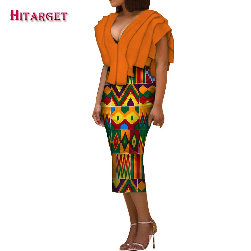 

Africa Dress for Women new Danshiki Bazin Riche Sexy Wedding Party sleeveless long Dress Traditional African Clothing WY5853