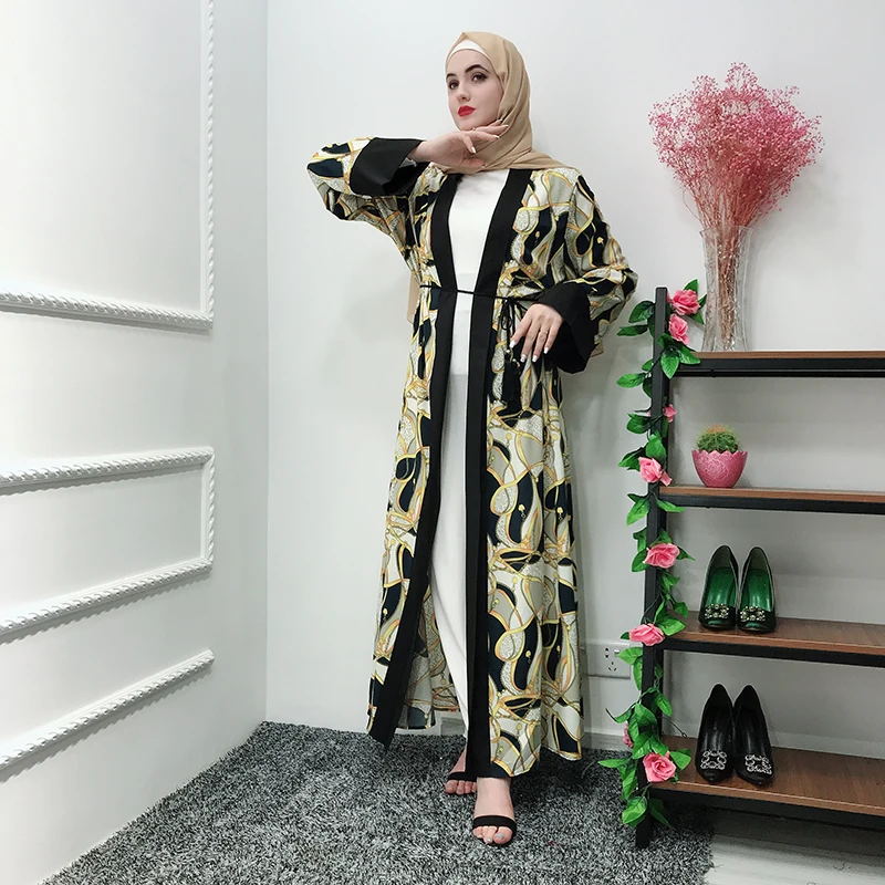 

Ramadan Eid Mubarak Abaya Dubai Turkey Muslim Kimono Cardigan Dress Robe Longue Vetement Djellaba Femme Islam Clothing For Women