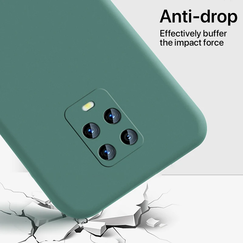 

Full Cover Phone Case For Xiaomi Redmi Note 9 9s Pro global Original Soft Liquid Silicone camera Protective Back Covers