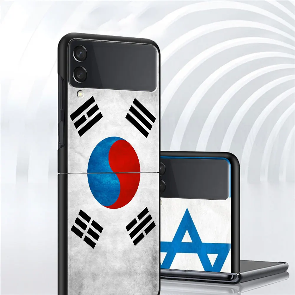 Чехол для Samsung Galaxy Z Flip 3 черный Жесткий чехол телефона Flip3 5G противоударный бампер