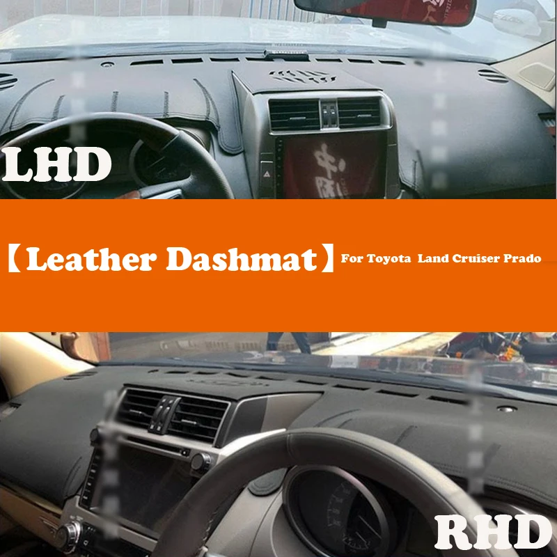 

Leather Dashmat Accessories Car-Styling Dashboard Covers Pad Dash Mat Sunshade For Toyota Land Cruiser Prado 150 2018-2021 LC