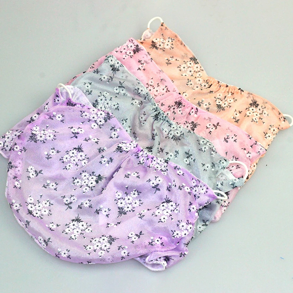 

Women Floral Print Sun Block Breathable Outdoor Chiffon Neck Cover Face Shield