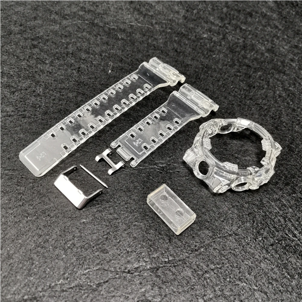 Прозрачный силиконовый ремешок для часов рамка серии GA700 резиновый браслет с