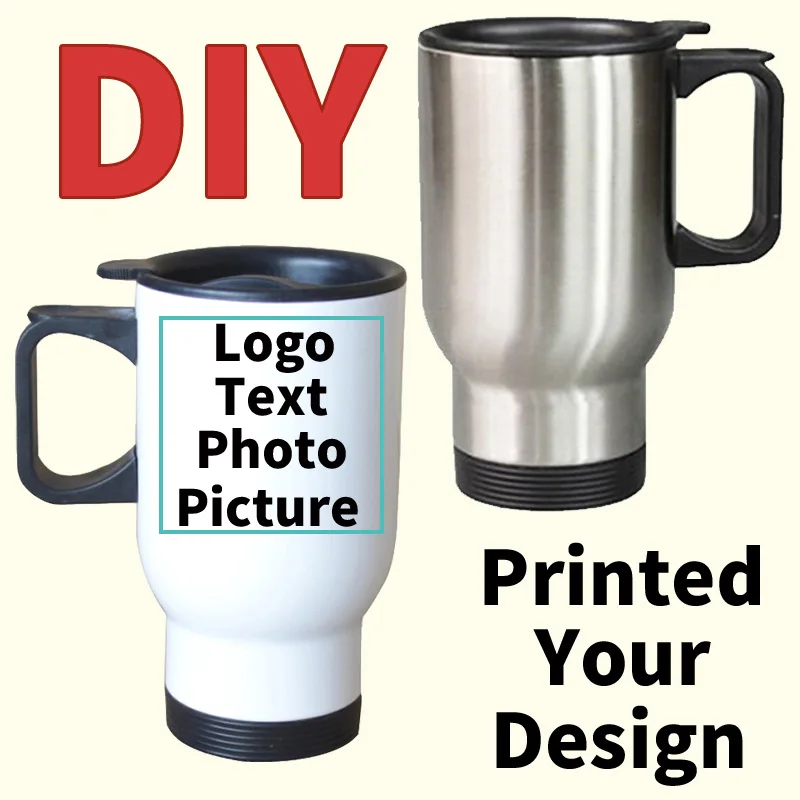 

DIY Custom Print Picture Image Photo Text Logo Stainless Steel Mug Car Thermos Water Bottle Cup Personalized Creative Gift