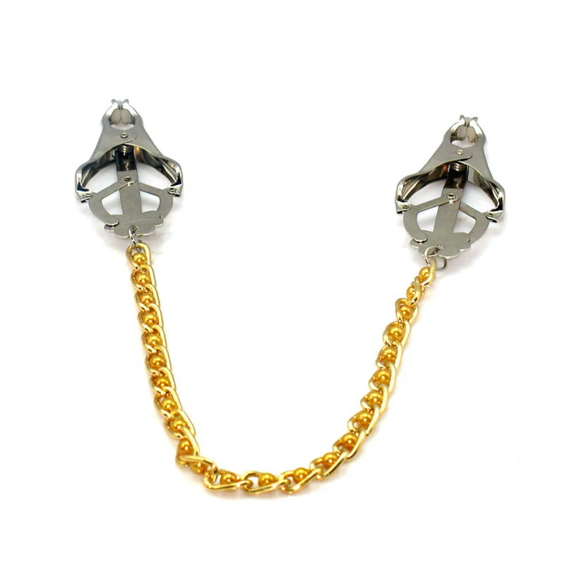 ГОРЯЧАЯ металлическая цепь зажимы для сосков Секс рабы женщин бондаж Фетиш