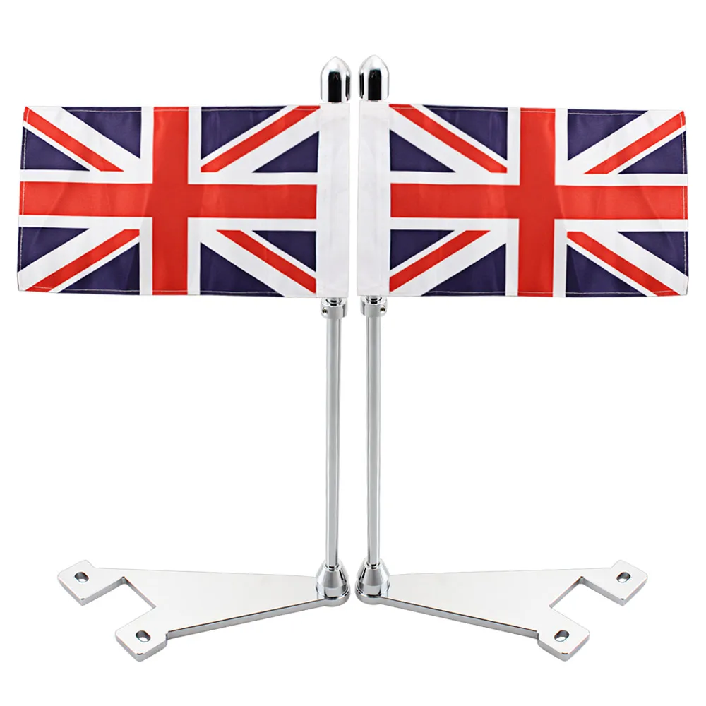 

UK Flag Luggage Rack Mounting Flag Pole Motorcycle Decorative Accessories For Harley Touring Road King Ultra Limited 2014-2019