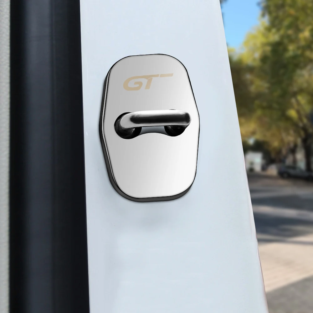 4 шт. GT Logo крышка дверного замка автомобиля Защитная для Peugeot 108 208 308 508 2008 3008 4008
