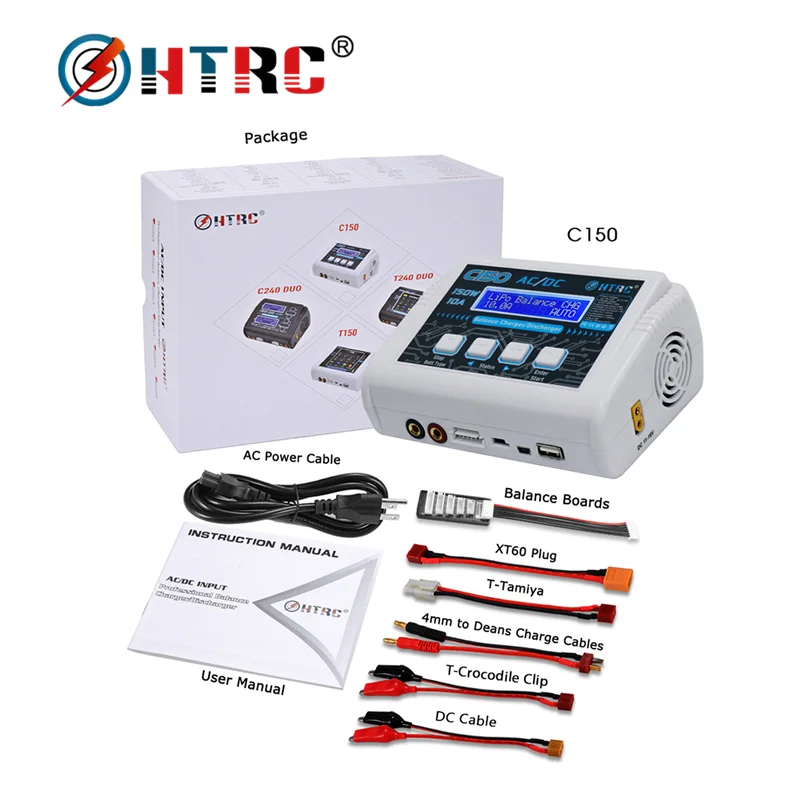 Lipo зарядное устройство C150 AC/DC 150 Вт 10A RC для LiPo LiHV LiFe Lilon NiCd NiMh Pb Зарядное