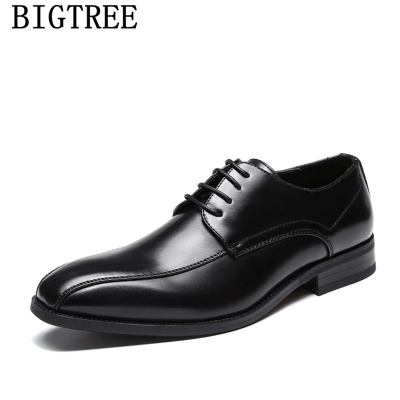 Нарядные туфли для мужчин классическая итальянская брендовая деловая обувь