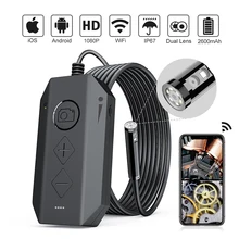 1080P Dual-Lens Endoscope Wireless Endoscope with 8 LED Inspection Camera Zoomable Snake Camera For Android & iOS Tablet Huawei
