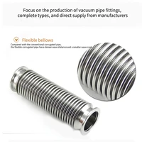 stainless steel kf40 150mm vacuum flexible bellows pipe stretch bellow