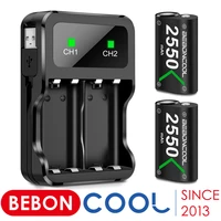 beboncool 2x2550mah rechargeable battery pack for xbox series xsxbox one sx wireless gamepad usbtype c battery charger kit