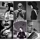 Квадратнаякруглая алмазная живопись, элегантная женская черно-белая Бриллиантовая вышивка, украшение для дома, подарок