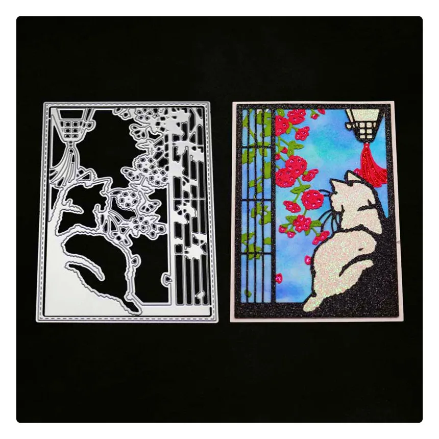 YINISE металлические режущие штампы для трафареты скрапбукинга сливы цветок