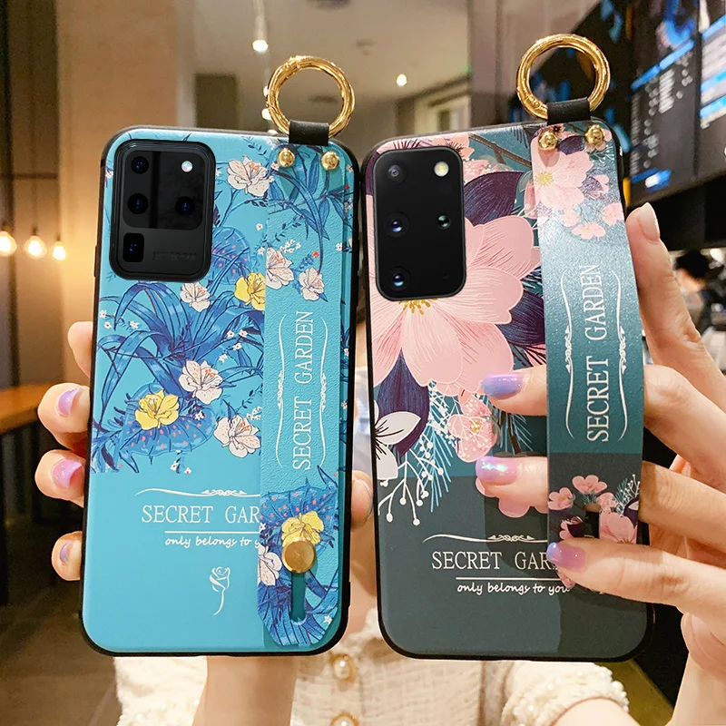 Чехол из ТПУ с ремешком на запястье для Samsung Galaxy Note 8 9 10 20 plus Lite S8 S9 S10 S20 + A30 A50 A51 A30s A50s