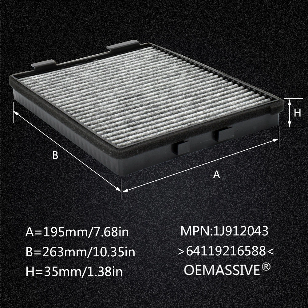 2 шт. автомобильные фильтры для пыльцы с активированным углем автомобилей Alpina B10