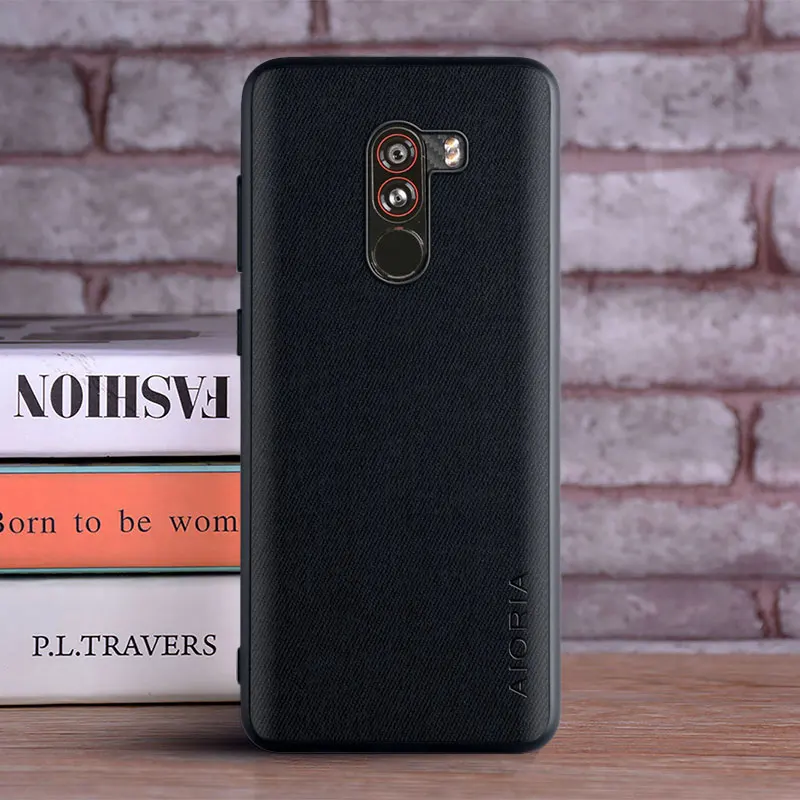 case for xiaomi pocophone f1 coque luxury textile leather skin soft hard phone cover for xiaomi pocophone f1 case funda capa free global shipping