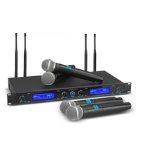 china best price direct sale handheld uhf mic 4 channels wireless microphone