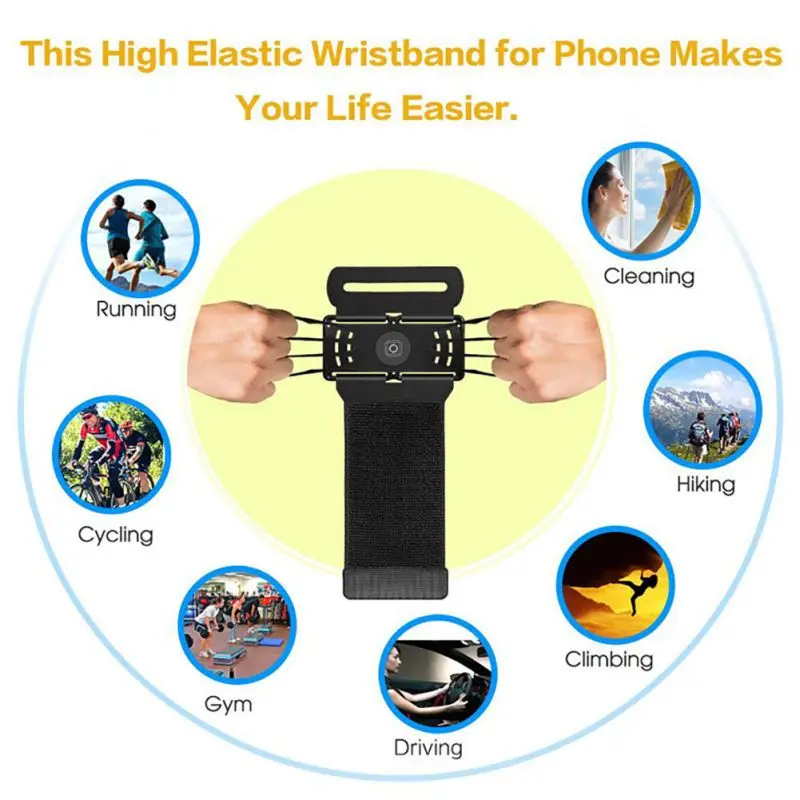 

New 1pc 4-6 Inches Phone 180 Degree Rotatable Running Bag Waist Belt Strap Cycling Jogging Gym Arm Band Bag Portable Phone Strap