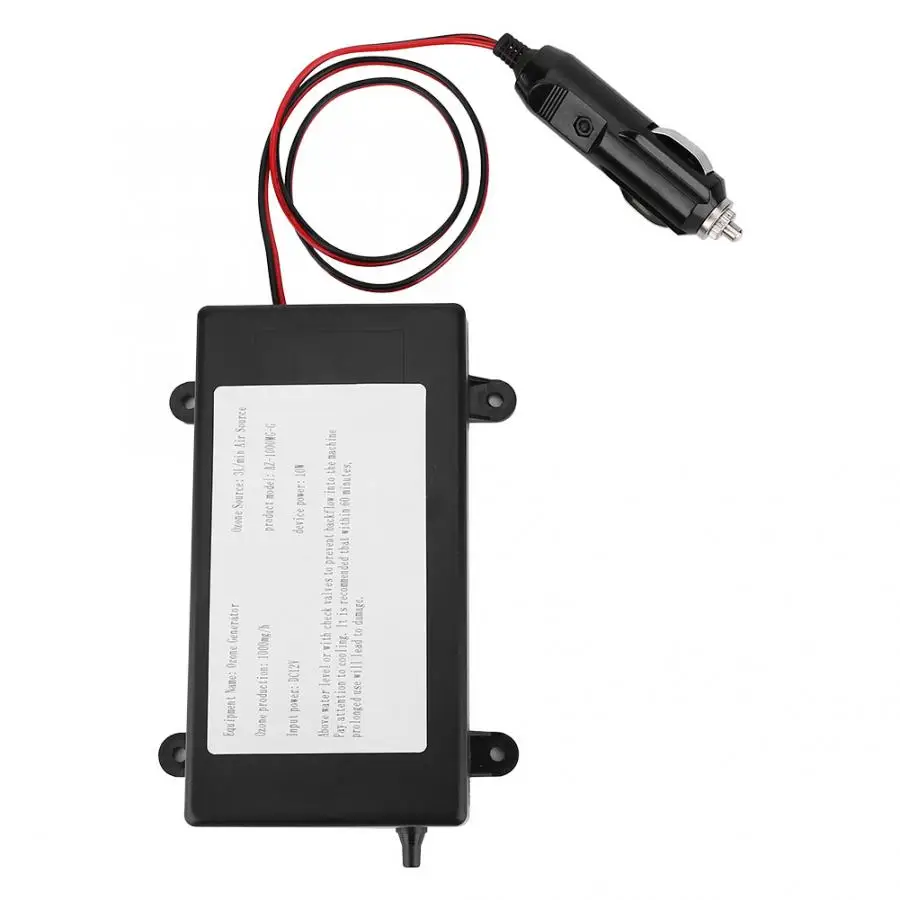 Автомобильный генератор озона 10 Вт 12 В постоянного тока 1000 мг/ч озонатор для