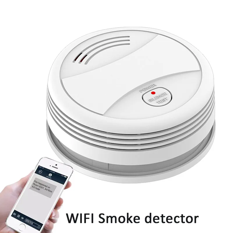 Датчик дыма Tuya Smartlife портативный детектор с Wi-Fi управлением через приложение Android