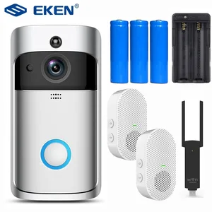 eken v5 smart wifi video doorbell camera t5 visual intercom cloud storage aiwit app door bell wireless home security camera free global shipping