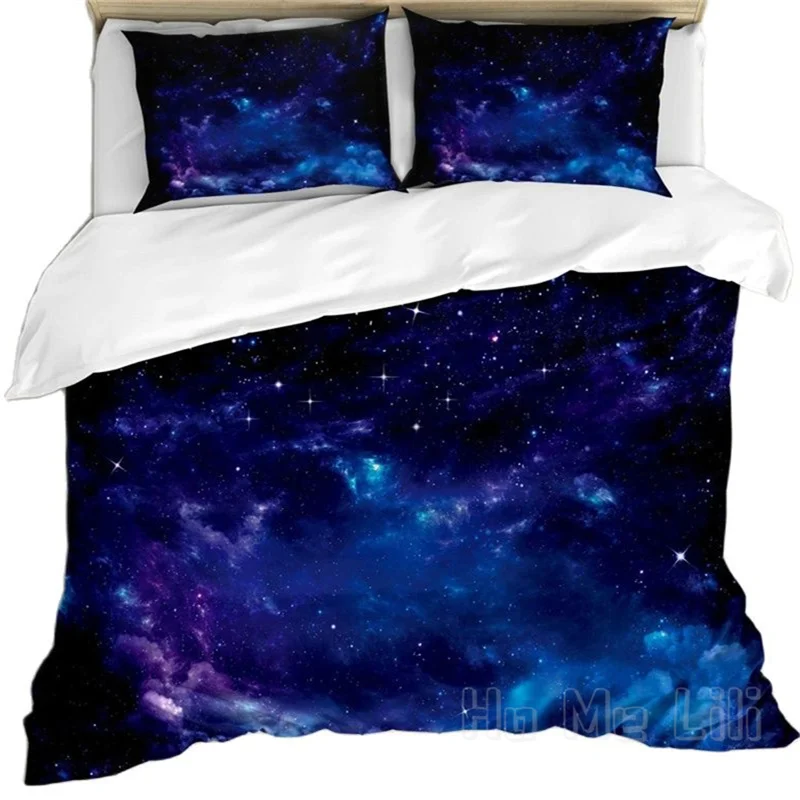 

Пододеяльник Sky от Ho Me Lili Космос ночное время Вселенная Звезды небулы дальние части галактики Комплект постельного белья с подушкой