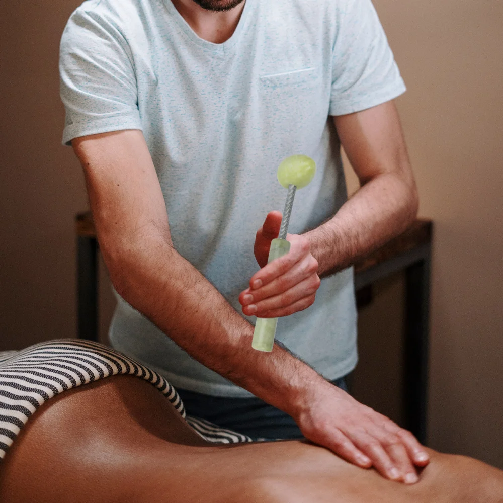 

1 PC Natural Jade Hammer Percussion Meridian Fitness Hammer Health Appliance Xiuyan Jade Stick Portable