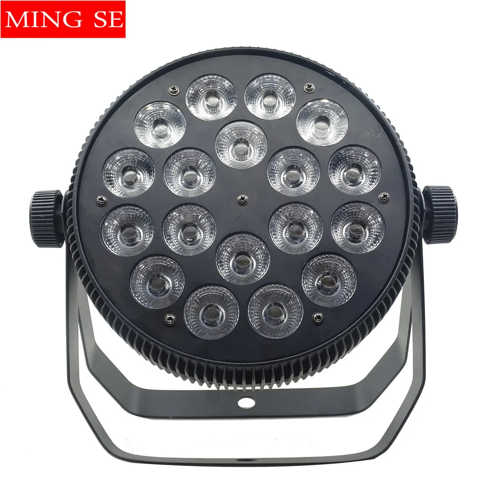 18x18 Вт алюминиевый светодиодный par свет RGBWA UV 6в1 светодиодный плоский панель с DMX512 контролем сценический свет DJ диско осветительная лампа