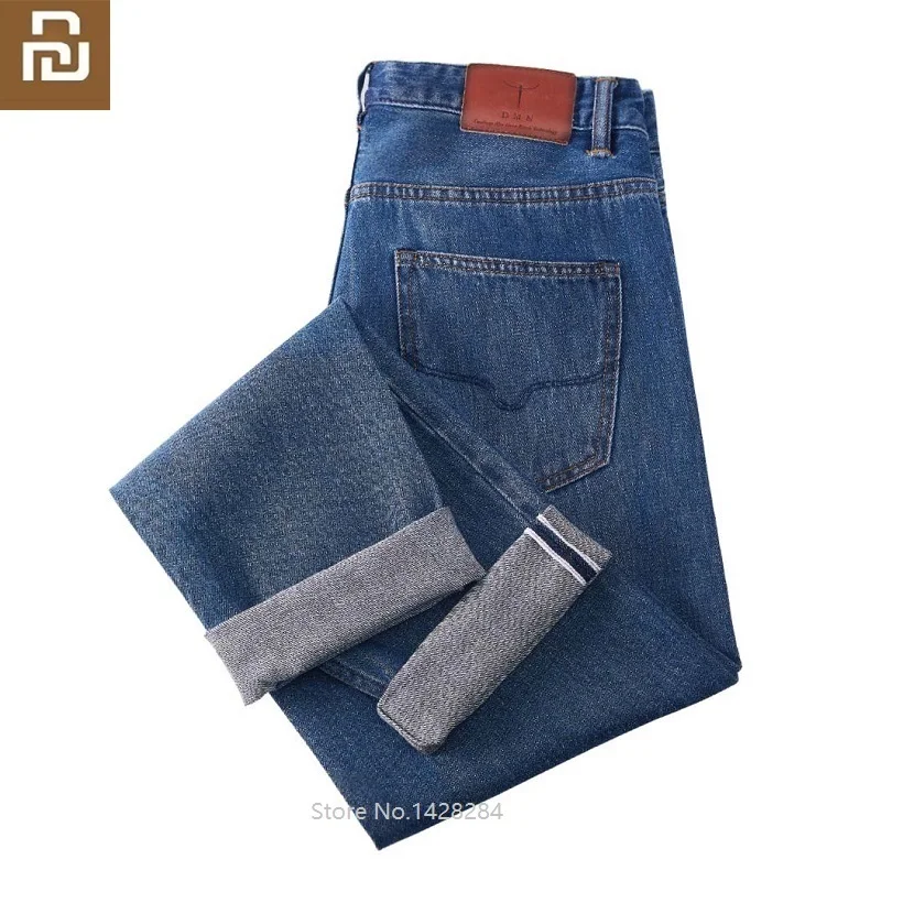 Youpin мужские Модные джинсы деловые повседневные Стрейчевые зауженные