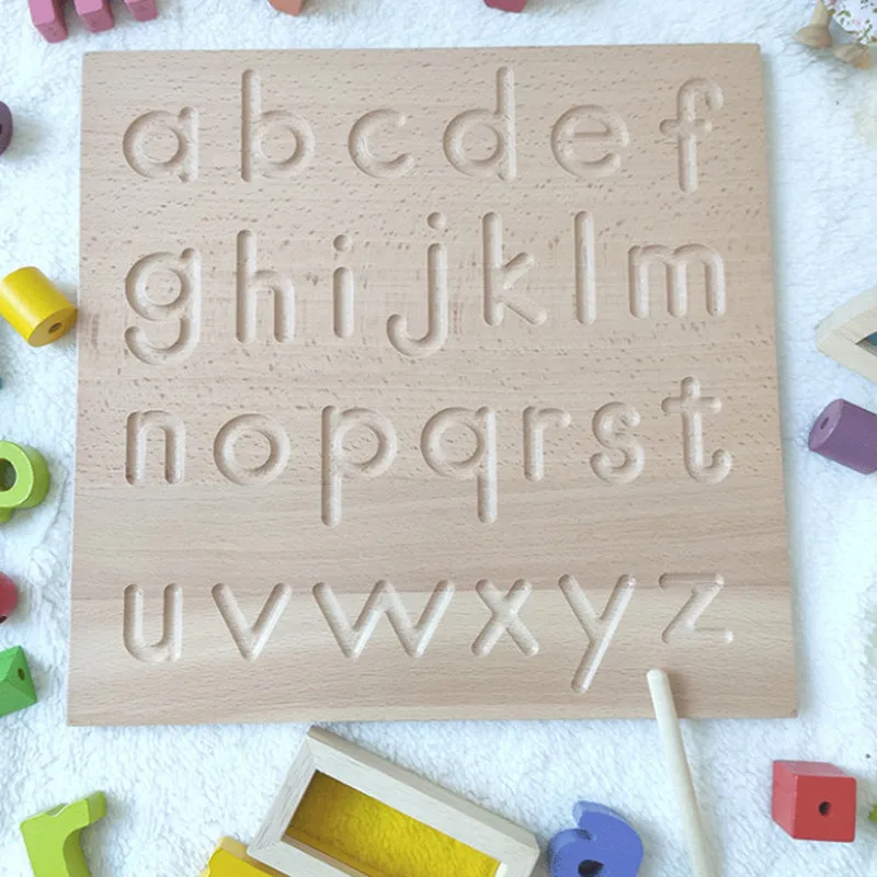 

Children's Tutor Puzzle Groove Writing Board Wooden Toy Alphabet Board Early Education Desktop Literacy Creative Puzzle Toy