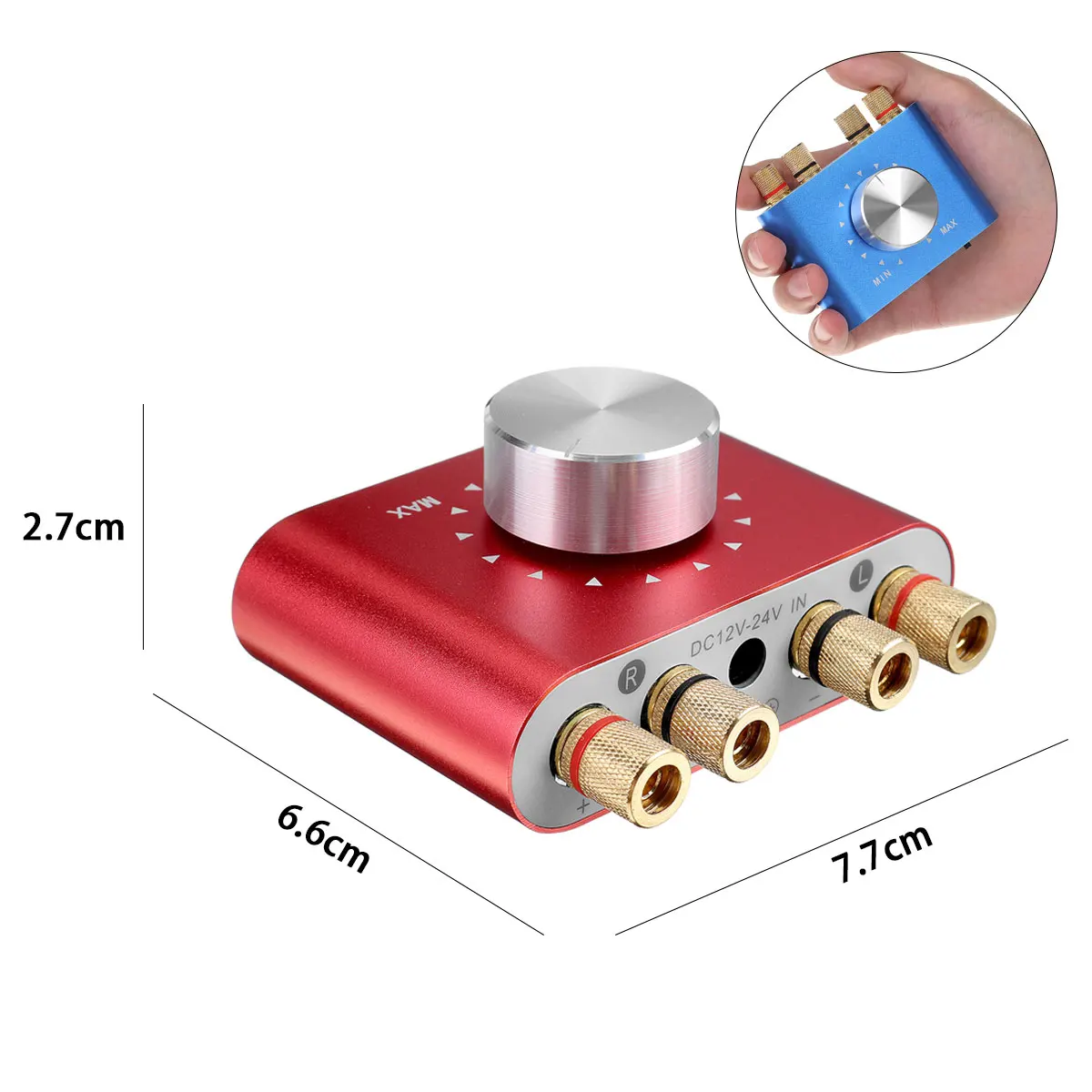 

Car Amplifiers Mini bluetooth 5.0 HiFi Digital Amplifier Stereo Wireless Audio 2.0 Channel Receiver Power Amp 50W+50W +Adapter