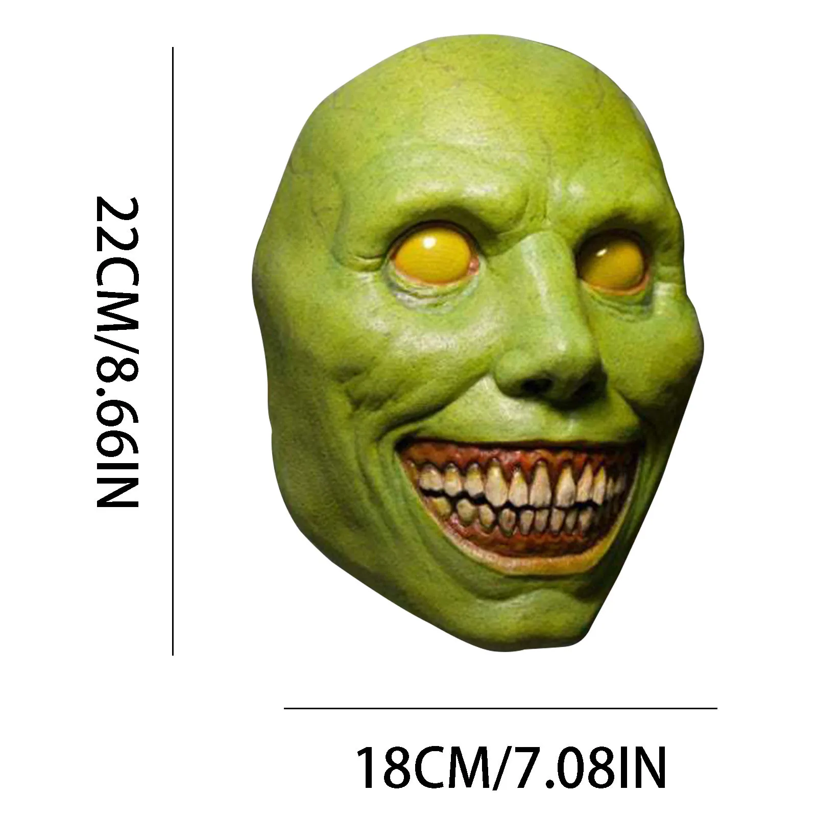 

Horror Funny Halloween Latex Full Headdress Funny Horror-mask Toys Lights Halloween Masquerade Haunted House Prank Party Props