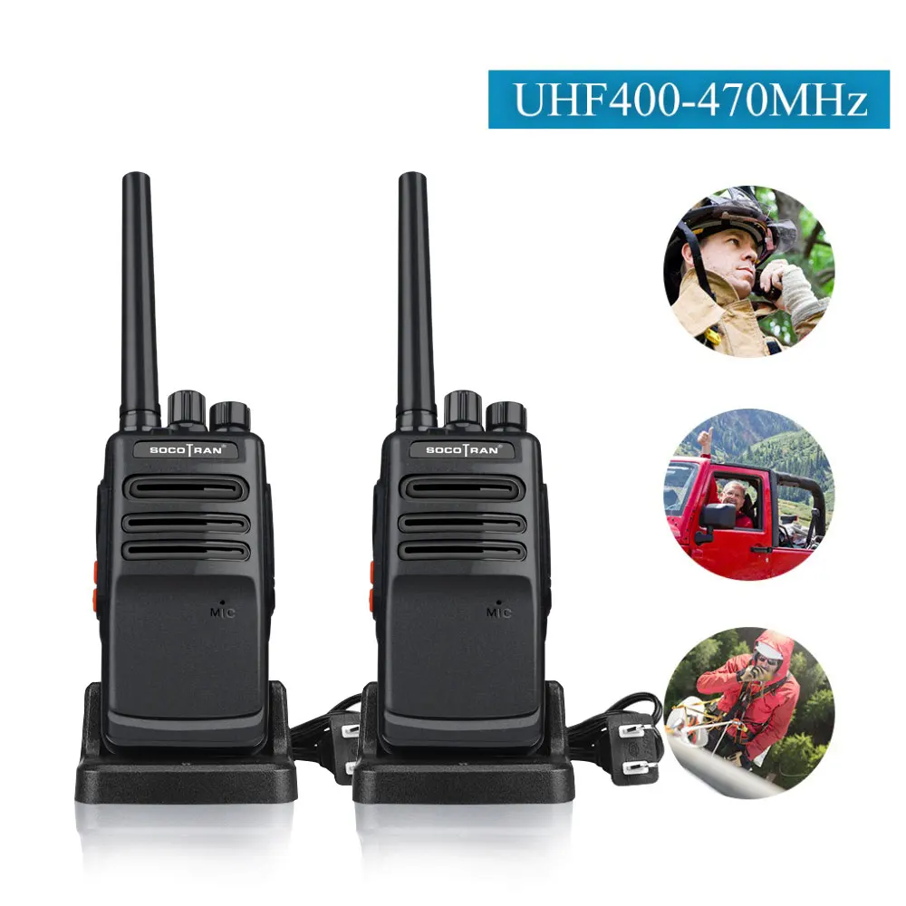 SOCOTRAN SC-308 2PCS Walkie talkie двухсторонняя рация UHF 400-470MHz 16CH walkie-talkie radio Transceiver Long Range |