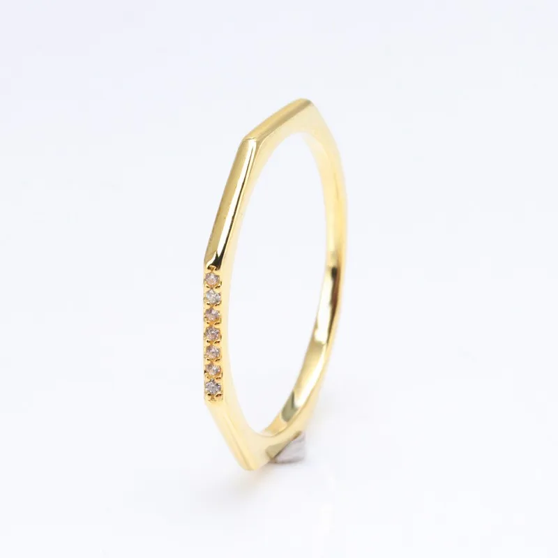 

Original 925 Sterling Silver Pan Ring Creative Polygonal Couple Pan Ring For Women Wedding Party Gift Fashion Jewelry