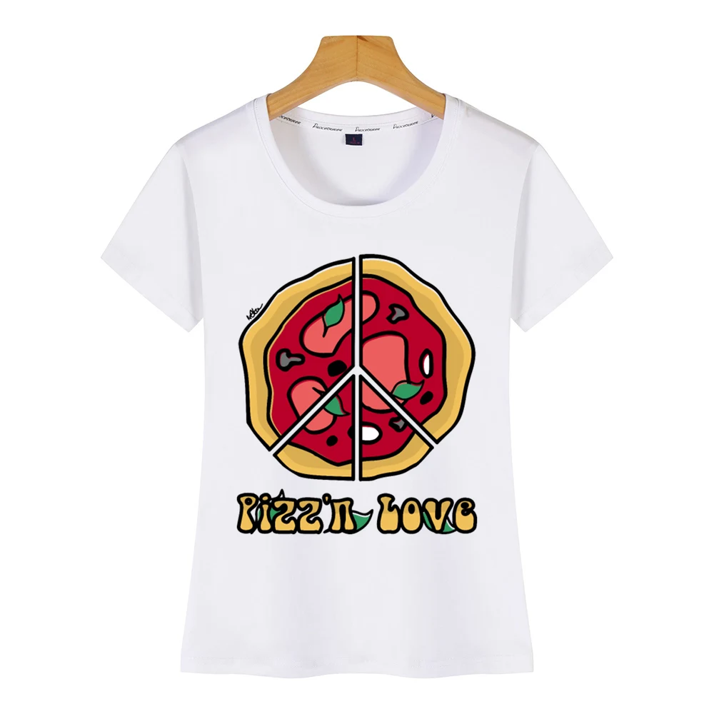 Женская футболка с принтом пицца и любовь | одежда
