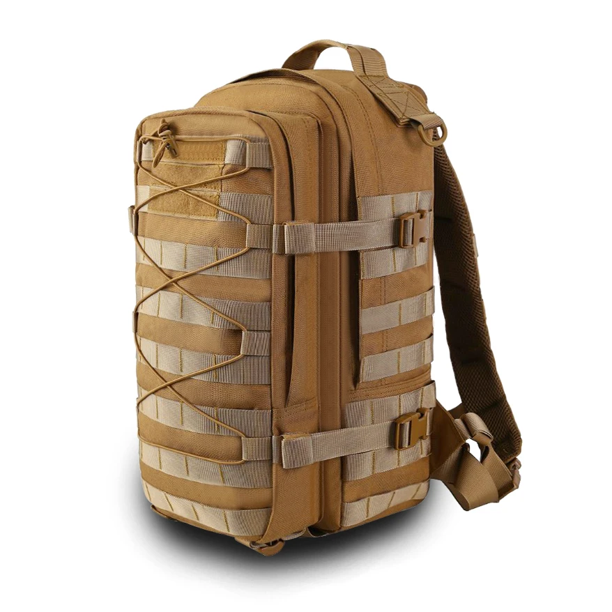 Tan 1000D нейлоновый тактический рюкзак охотничий рюкзак армейский Molle Рюкзак Сумка военный штурмовой рюкзак для пешего туризма кемпинга альпинизма - Цвет: Tan