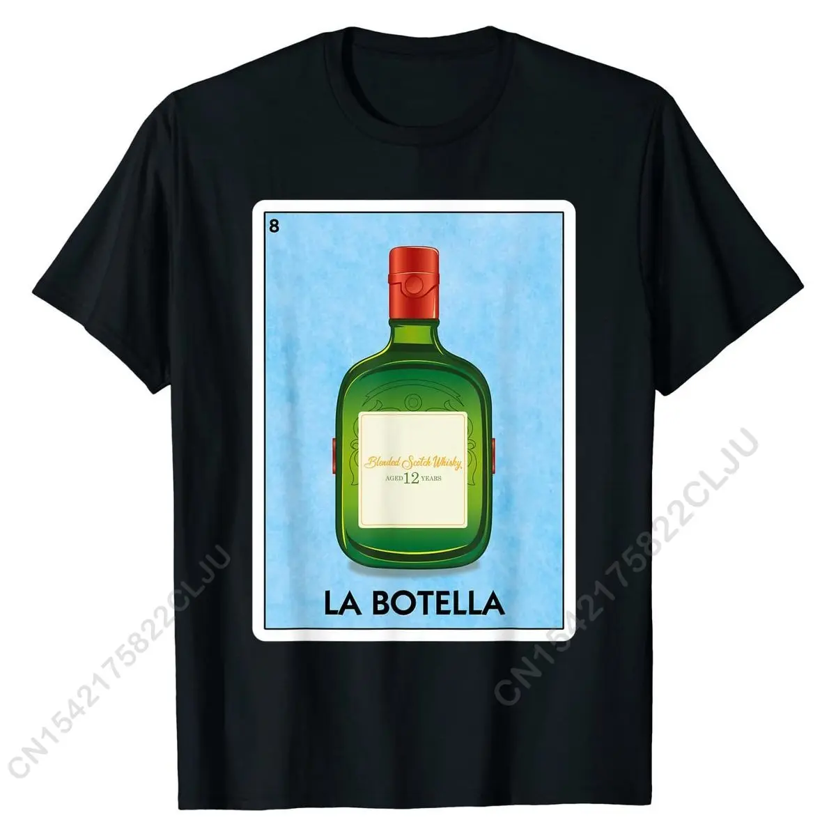 

Футболка La Botella 12 лет, виски, мексиканская карточная игра, простая Мужская футболка, дизайнерские футболки, хлопковые футболки