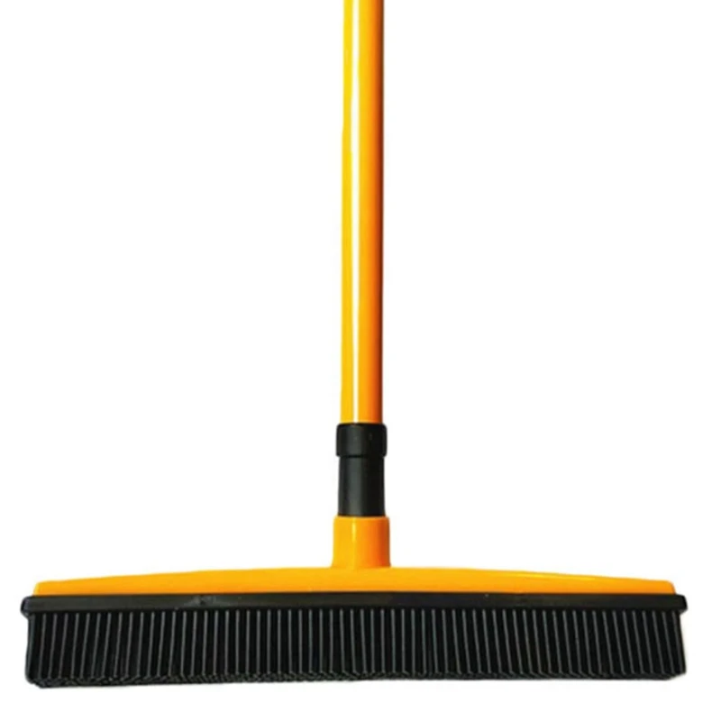 

Rubber Broom Pet Hair Lint Removal Device Telescopic Bristles Clean Sweeper Squeegee Scratch Bristle Long Push Broom